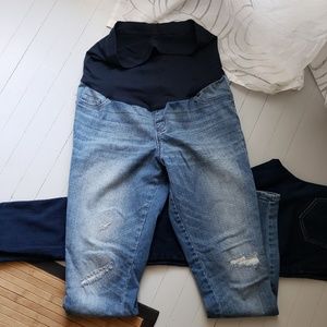 2 Pairs Maternity Skinny Jeans